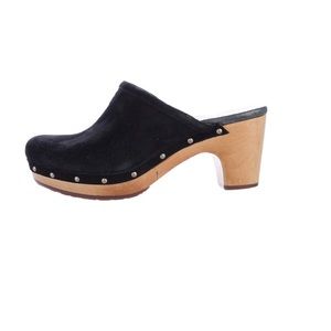 UGG Australia Black Suede Abbie Clogs size 11